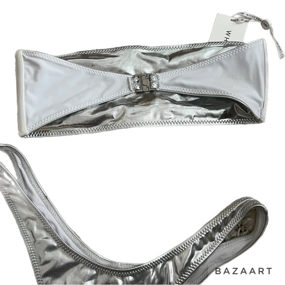 Bermuda Dune Bikini Set Metallic Silver WhiteFox Botique - Picture 9 of 12